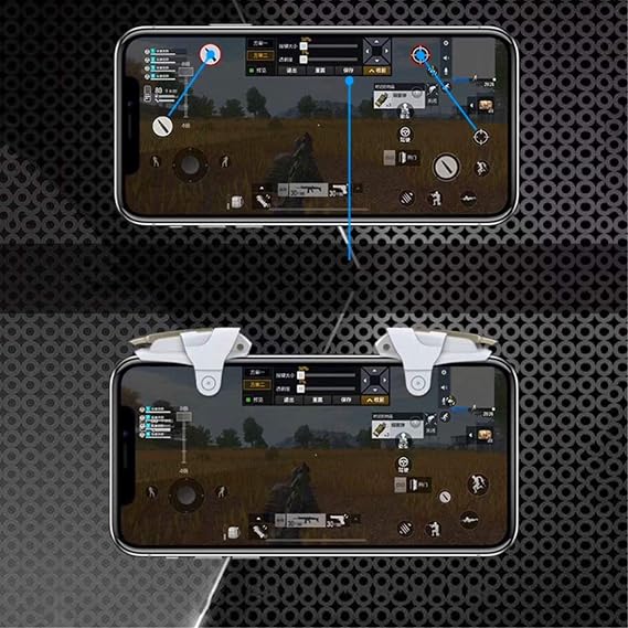 Leprato Mobile Game Controller, Mobile Game Trigger Battle Royale Precision Shooting and Target, Mobile Phone Game Joystick Compatible with Android iOS Phones Men Gifts for Women Game Lovers