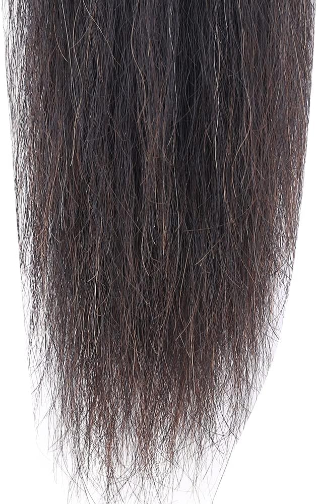 Horse Tail Extensions with Natural Loop Top, Australian Style, Tapered Bottom, 28-30 inches Long and Single Thickness 3/8 lb Weight (Natural Black)
