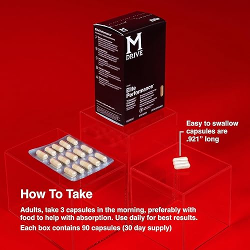 Miniatura 5 de Potenciador de testosterona Mdrive Elite, con cordyceps, fenogreco y KSM 66, 90 unidades