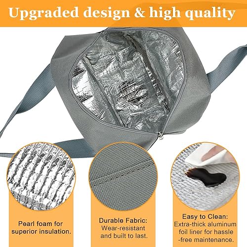 Miniatura 3 de Mountain guest Bolsa de almuerzo reutilizable con aislamiento térmico para adultos, resistente al agua, bolsa de almuerzo para mujereshombres,