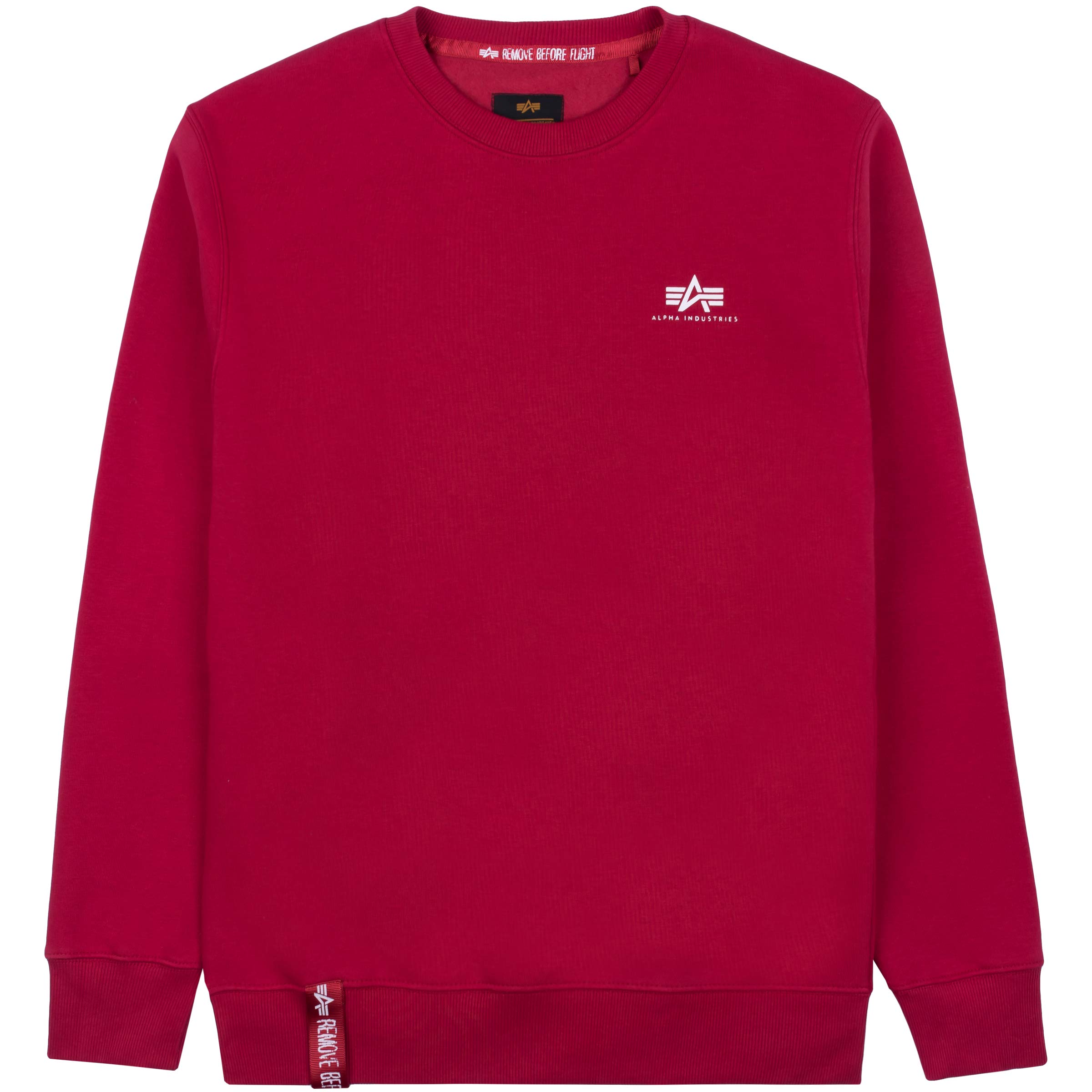 Alpha Industries Herren Basic Sweater Small Logo, RBF Red, XXL