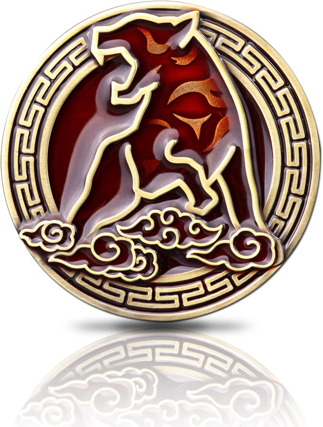 Tiger Car Emblem, Roaring Tiger Rated Metal Sticker, Beast