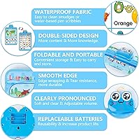 Vista 5 de Gráfico electrónico interactivo de pared del alfabeto de doble cara, hablando ABC y 123 y póster de música y aprendizaje, juguetes educativos