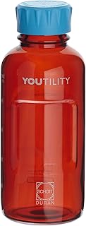 DURAN Youtility Bottle, Amber, GL 45, Cyan Screw-Cap/Pour Ring (PP), 500 ml