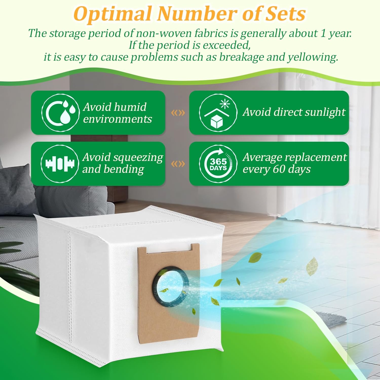4Pcs for Eufy E20 Dust Bags Replacement Compatible with Eufy E20 Robot Vacuum Cleaner Bags Accessories(3L Capacity)