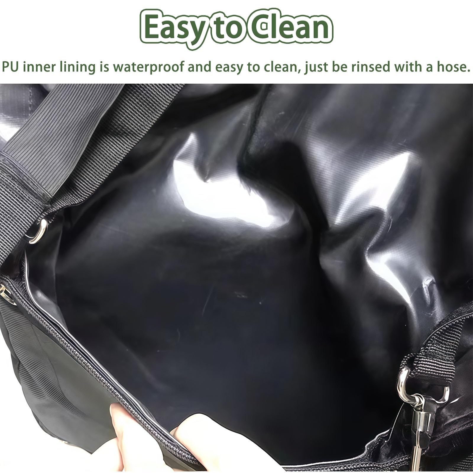 Bolsa de estiércol de caballo, bolsa de recogida de estiércol duradera y reutilizable con accesorio, portátil para equitación, parque y uso urbano, fácil de limpiar