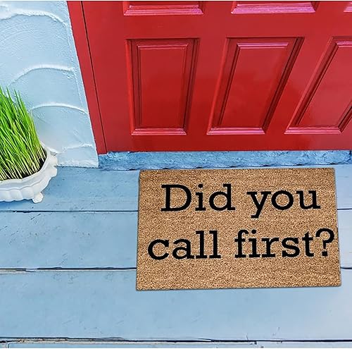 Miniatura 4 de Llamaste primero Divertidas alfombrillas impresas con letras para exteriores, tapete de bienvenida antideslizante de fibra de coco, tapete de