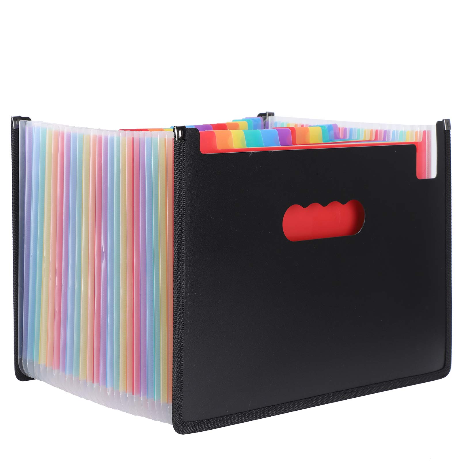 Bestandsmap uitbreiden met labels, 26 Pocket Accordeon File Folder Document Organizer Uitbreiden Zip-bestandsmap, Letter A4 Paper Document Accordeon Folder, 1 Pack
