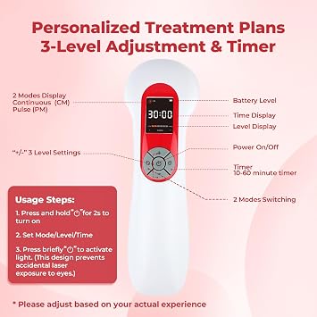 5000mAh Cold Laser Therapy Device for Dogs Pets with 5 * 808nm & 10 * 650nm