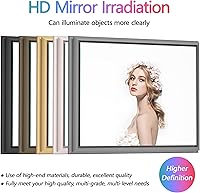 Vista 6 de Espejos de baño negros de 30 x 36 pulgadas para tocador, espejo rectangular para baño, espejos de pared con marco de metal de aleación de aluminio