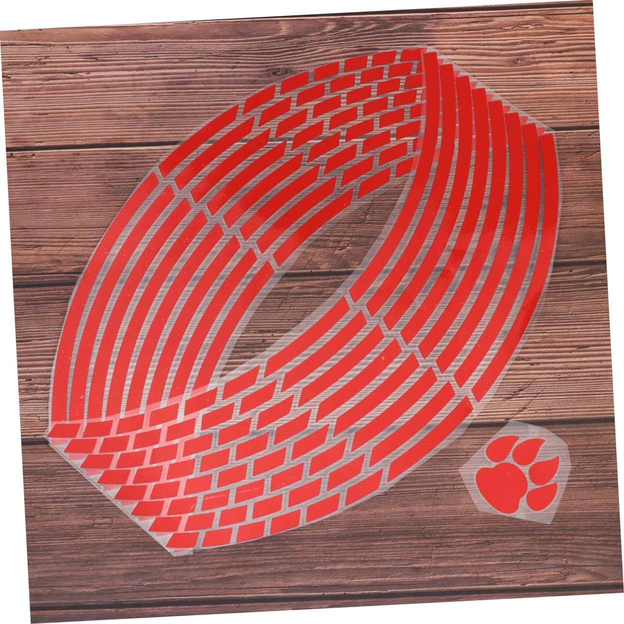 GANAZONO 2pcs Reflective Motorcycle Wheel Stickers Durable Rim Decals for Personalization and Colorfast Tire Decor Red Random Design