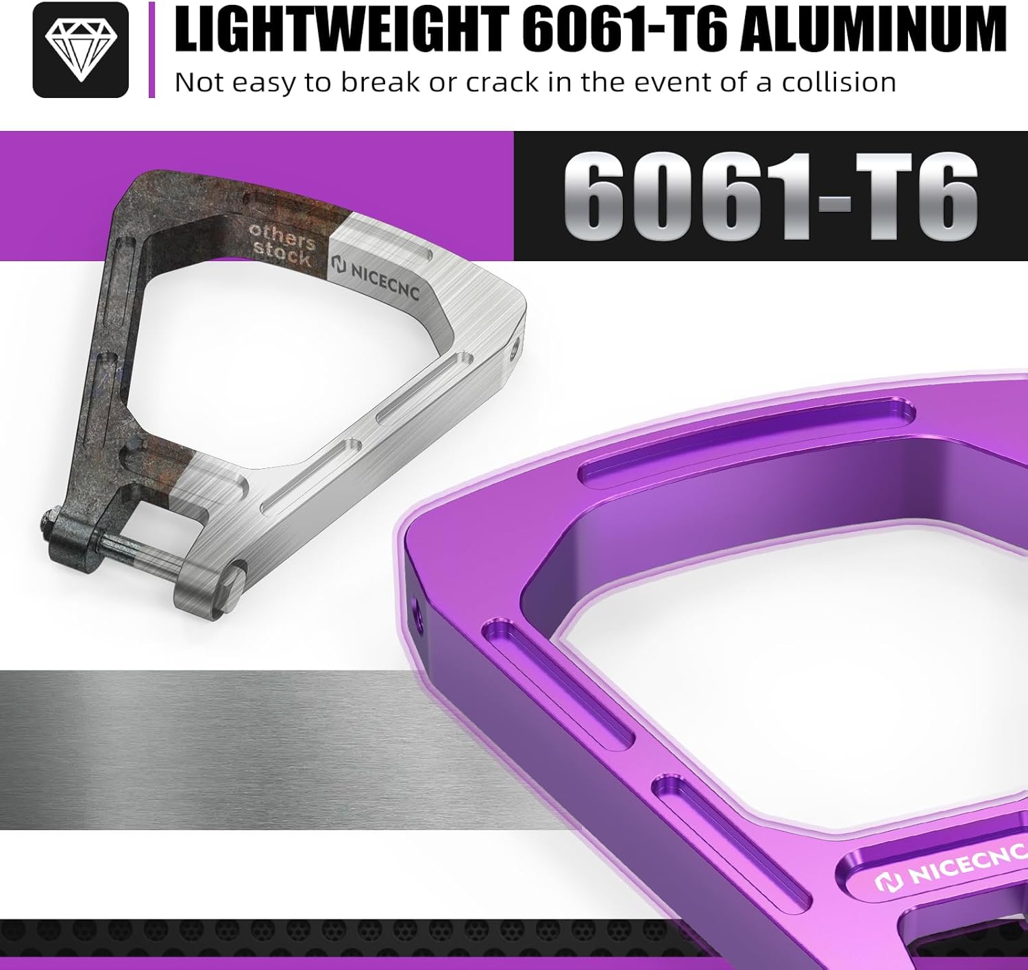 NICECNC 15-50MM Adjustable Kickstand & Rear Linkage Shock-Absorbing Triangle Bracket Compatible with Surron Light bee X/S/ L1E,Compatible with Segway X160 X296 See Fitment