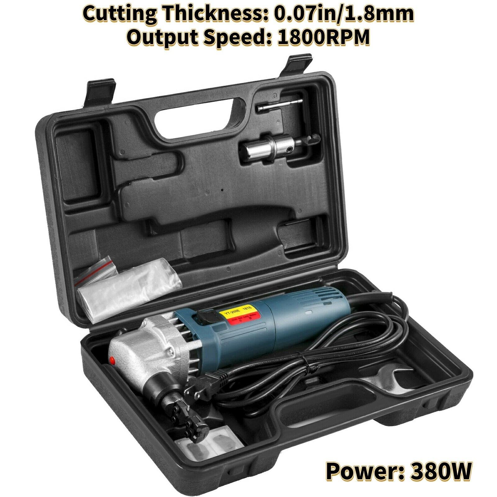 380W 625W Elektryczne nożyce do metalu Przewodowe nożyce do cięcia 1.8MM 4MM Grubość cięcia do blachy Stal nierdzewna Plastik(380W)