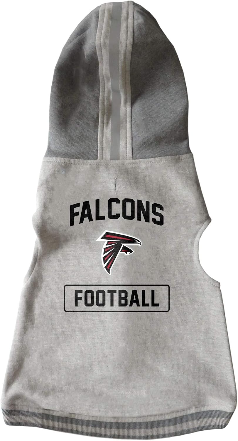 Littlearth NFL Atlanta Falcons Pet Hooded Crewneck, Team Color, X-Small