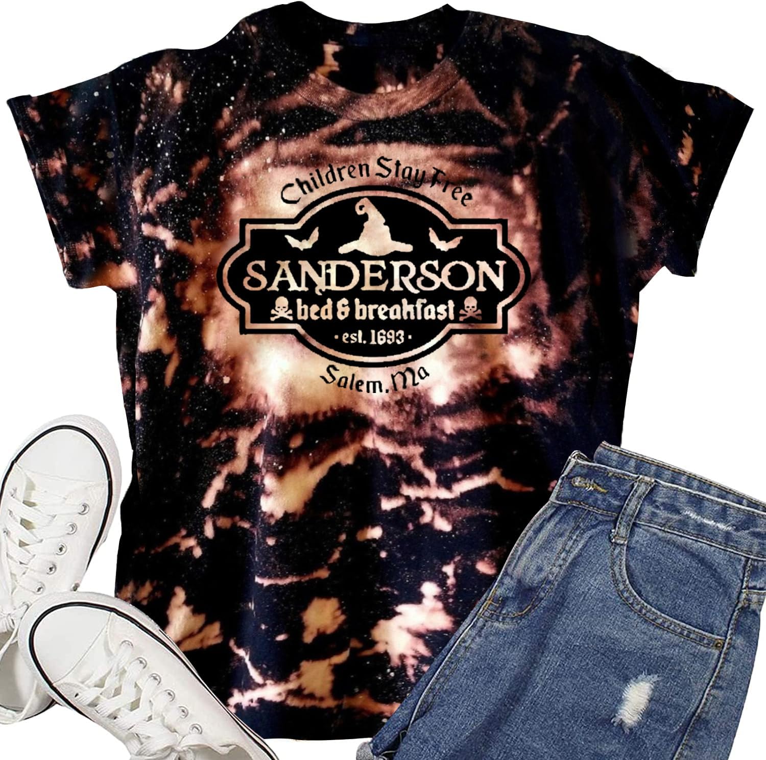 T&Twenties Women's Halloween Shirts Sanderson Sisters Witch Museum Tees