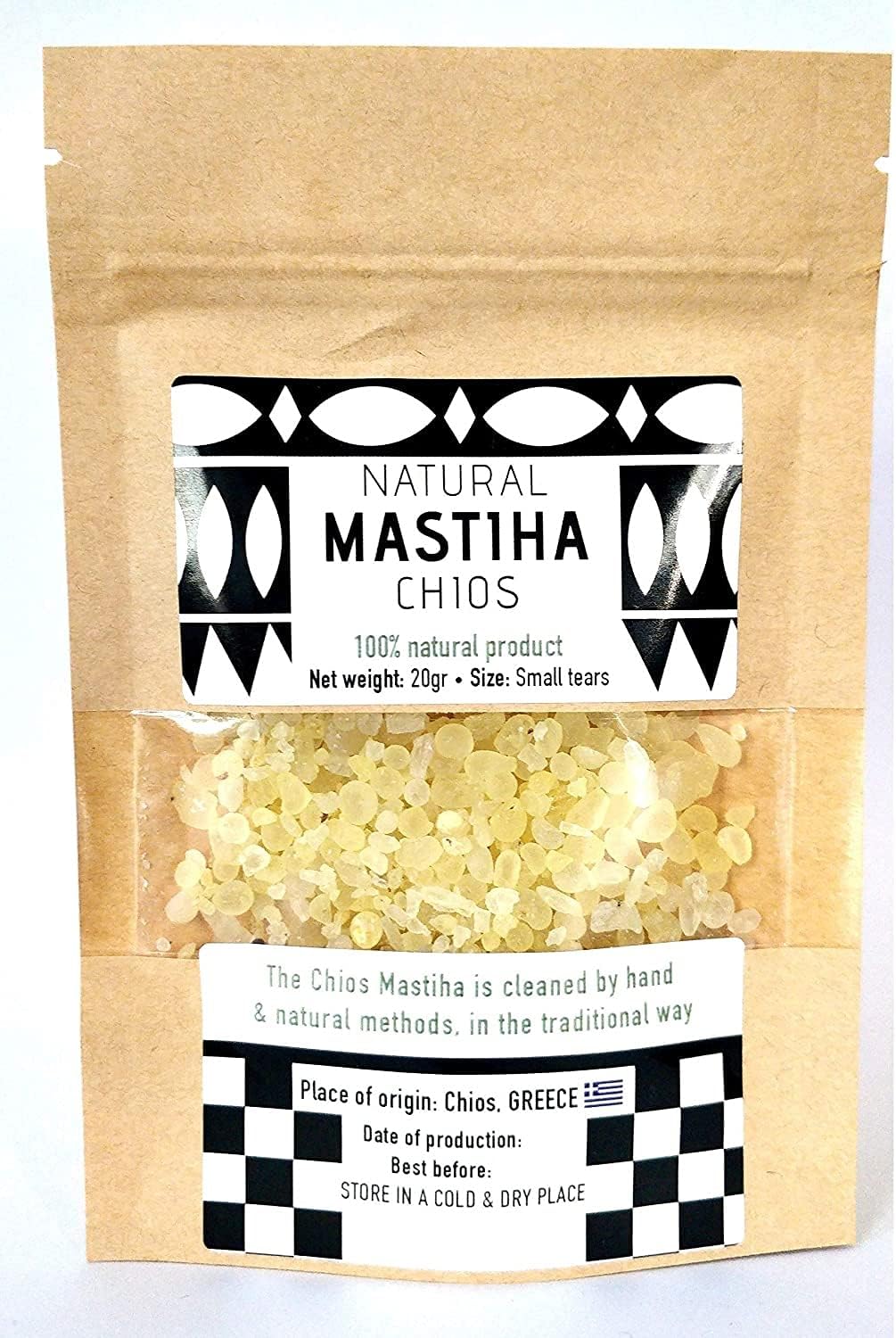Chios Mastiha Tears Gum Greek 100% Natural Mastic Packs From Mastic Growers (50gr Small Tears)