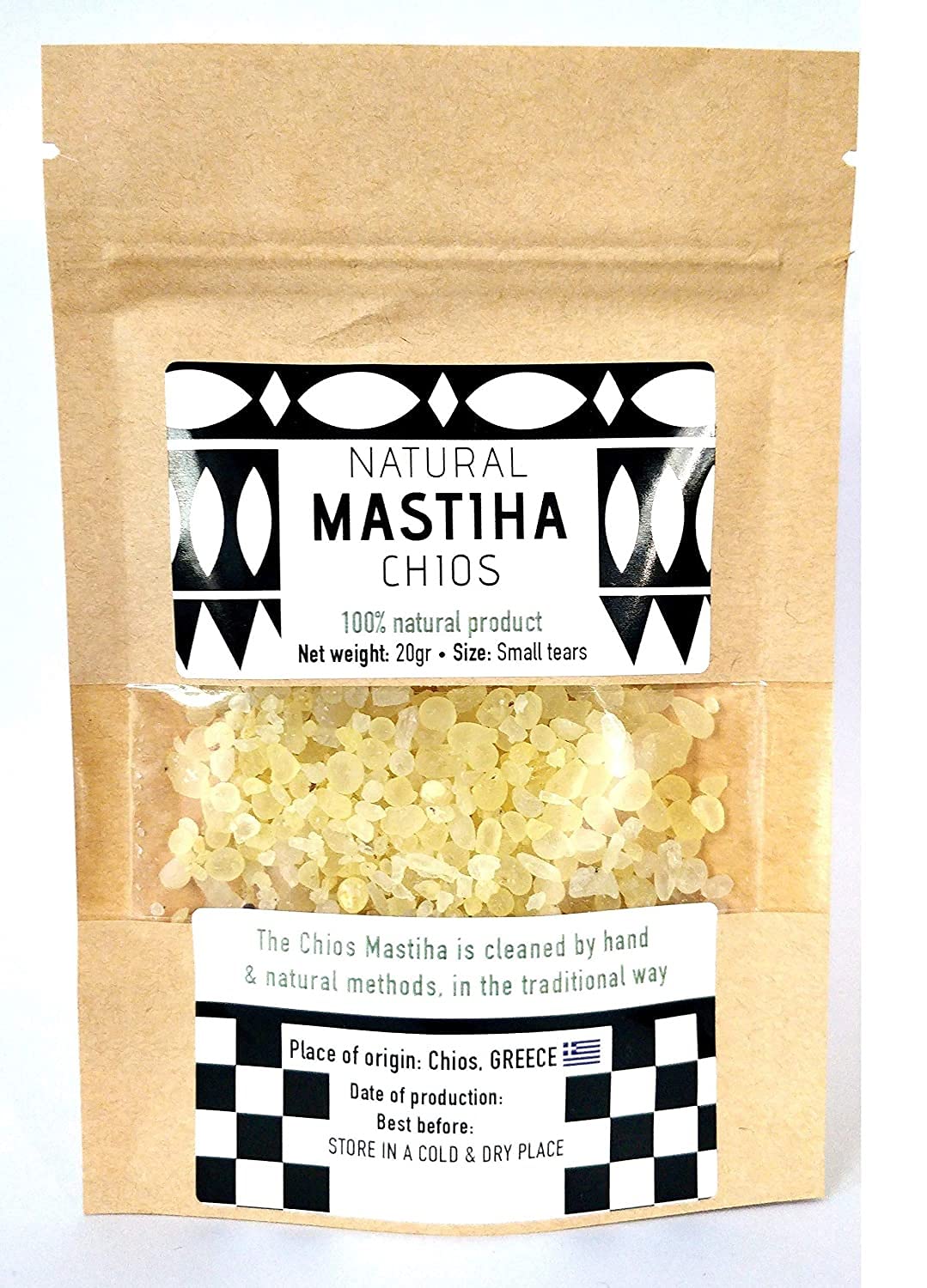 Chios Mastiha Tears Gum Greek 100% Natural Mastic Packs From Mastic Growers (100gr Small Tears)