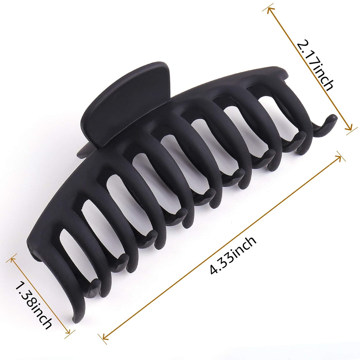 GLAMFIELDS Big Hair Claw Clips 4.3 Inch Non slip Large Claw Clip for Women and Girls Thin Hair, Hair Styling Accessories, Strong Hold Hair Clips for Thick Hair 6 Pack : Beauty & Personal Care