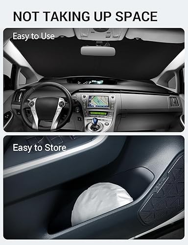 Vista 694 de Proadsy Parasol para parabrisas para BMW X1 F48 2016-2022 de 4 capas plegable, protector de parasol frontal que bloquea los rayos UV y mantiene