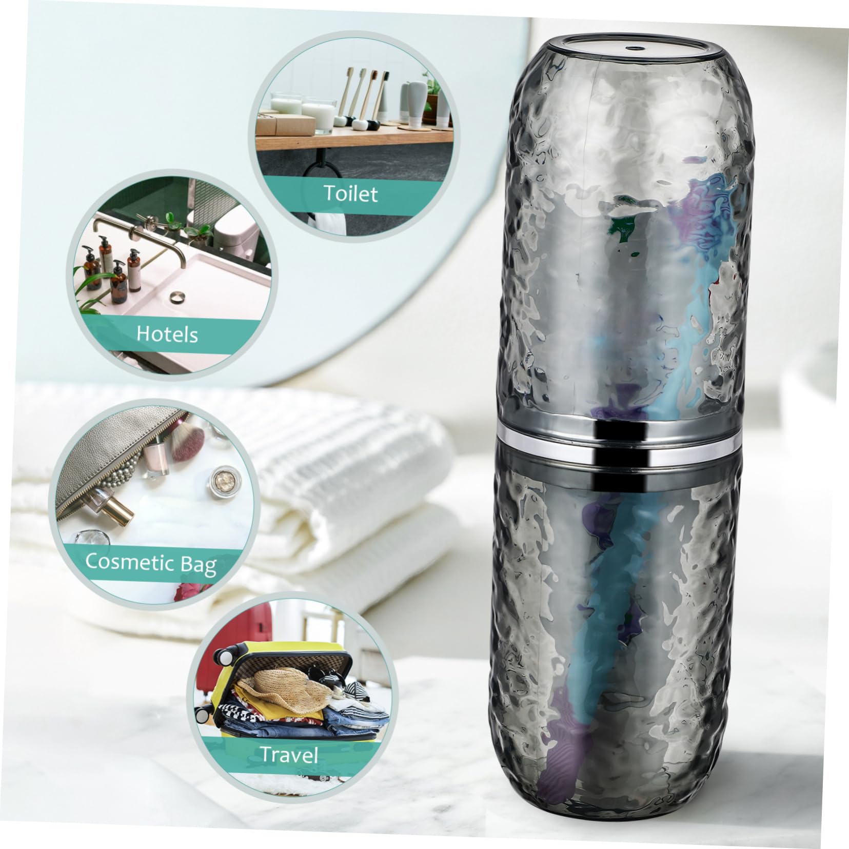 8 Pz Tazza Per Collutorio Da Viaggio Spazzolino I Portaspazzolini Da Viaggio Forniture Di Viaggio Contenitore Per Spazzolini Da Viaggio Accessori Da Viaggio Beavorty