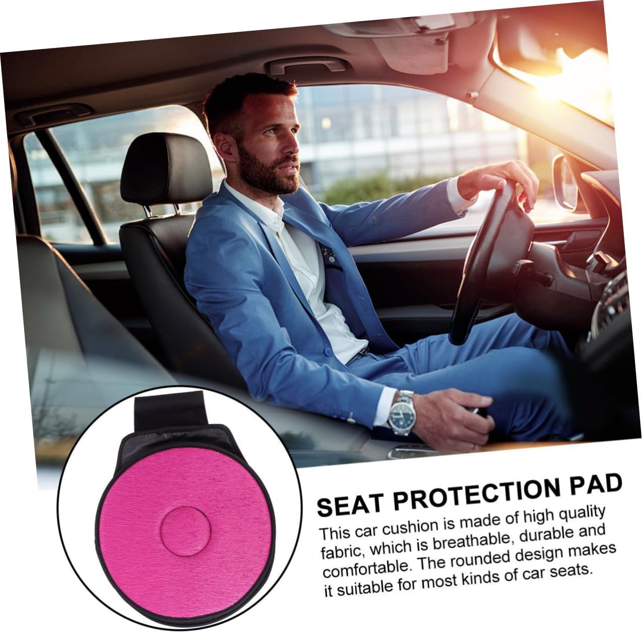 Ergonomic Car Seat Swivel Rotating Pillow for Elderly Auto Seat Cushion Comfort Pad for Home and Car