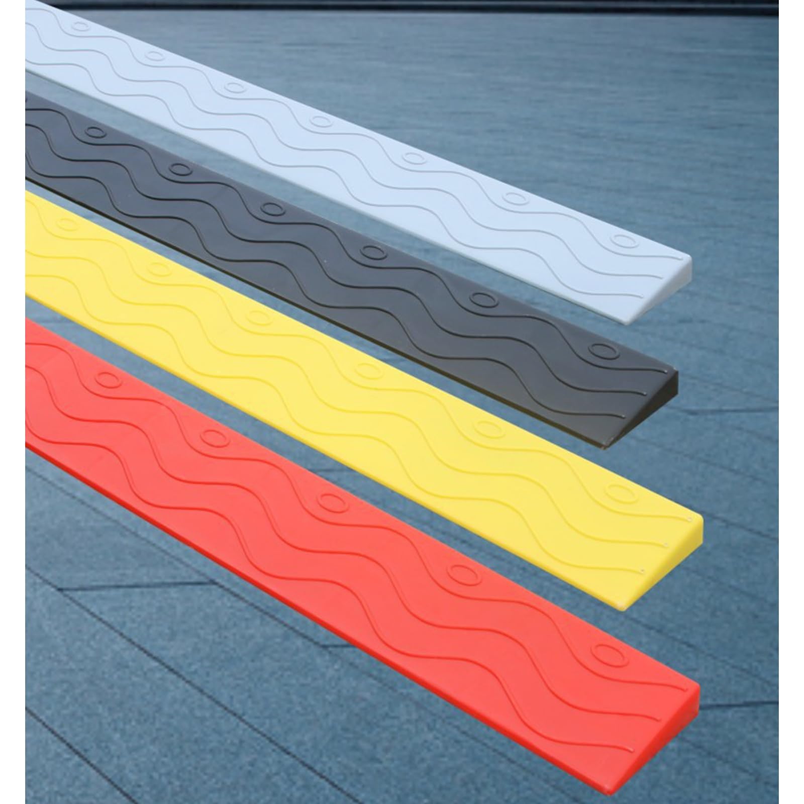 Rampa de Acceso for Silla de Ruedas, Antideslizante y Resistente al Desgaste, Placa de plástico for accesos en Pendiente, Adecuada for Puertas, bordillos y Scooters.(Black,100 * 16 * 7.5cm)