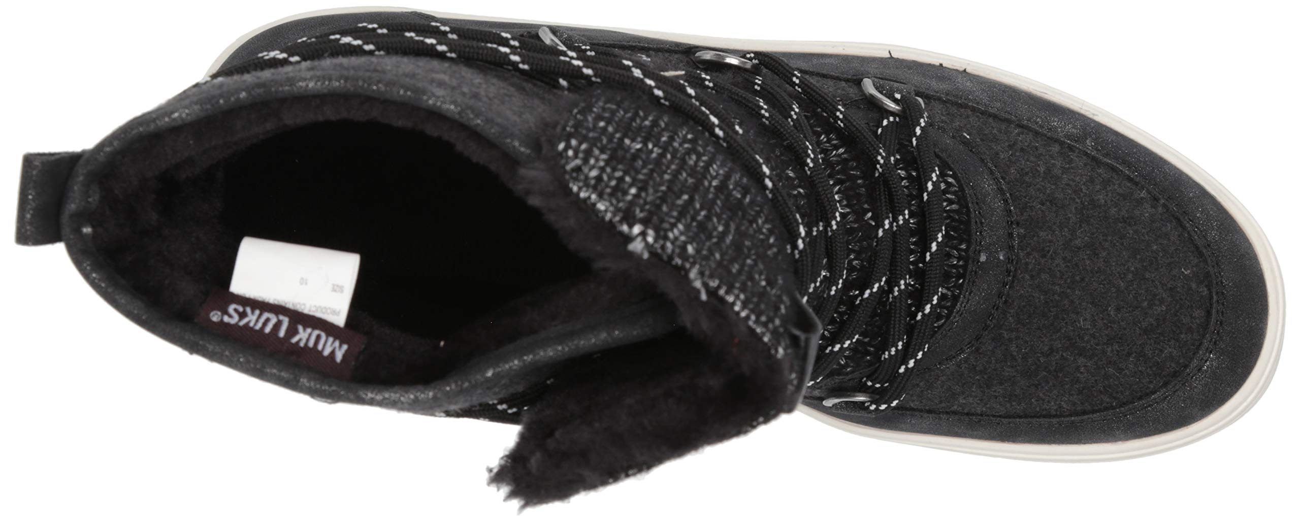 Muk Luks Damskie buty Lace Up Fashion Boot, czarne, 6