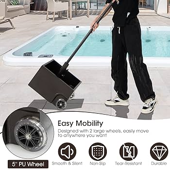 Giantex 170lbs Filled Umbrella Base with Wheels, Heavy Duty