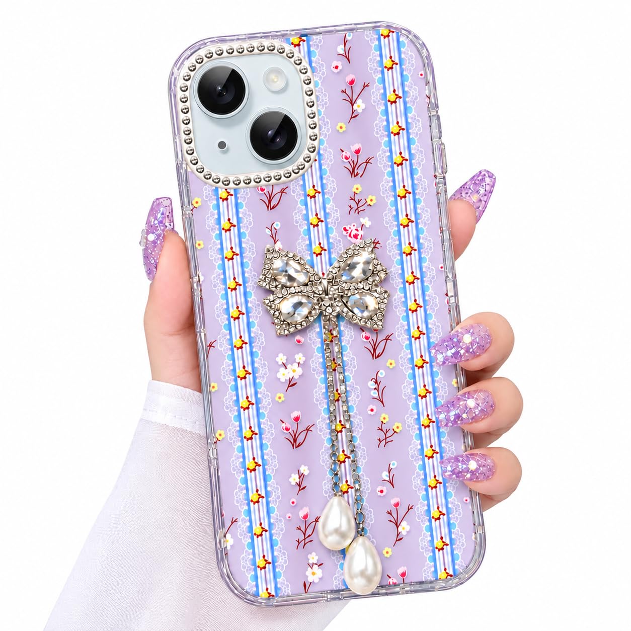 VONZEE Cute Pink Butterfly Transparent Back Cover for iPhone 17| Clear Shockproof TPU Protective Case | Slim Anti-Yellowing Crystal Clear Phone Cover for Girls and Women — Amazon image 11