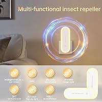 bubbacare Ultrahangos Rovarriasztó 2db - LED Éjszakai Fény, Elektromos Kártevőűző Szúnyog, Egér, Pók Ellen, 1200m² Hatótávolság, Fehér 5