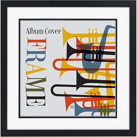 15x15 Black Frame for Vinyl Records (Can be Used as 12.5x12.5 Album...