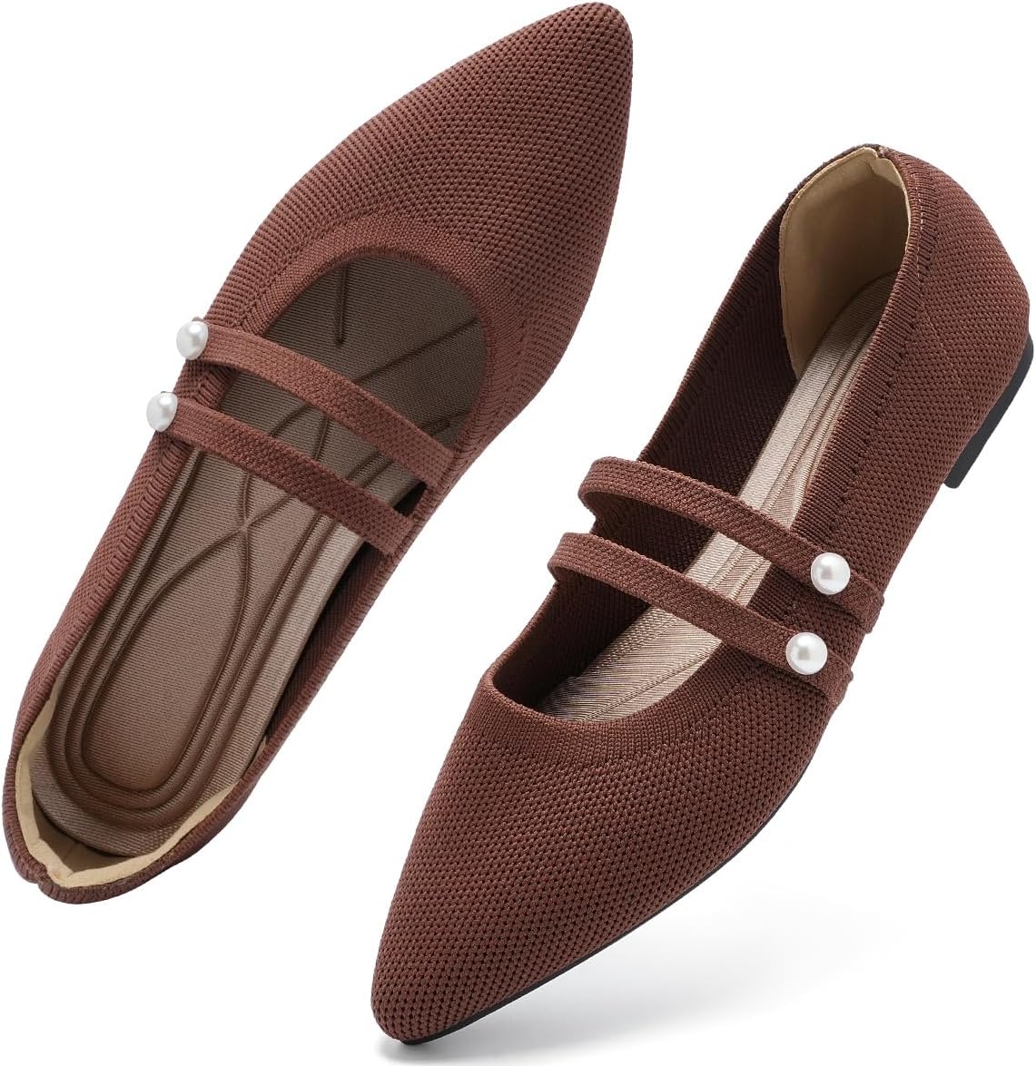 Women's Ballet Flats Pointed Toe Mary Jane Flats