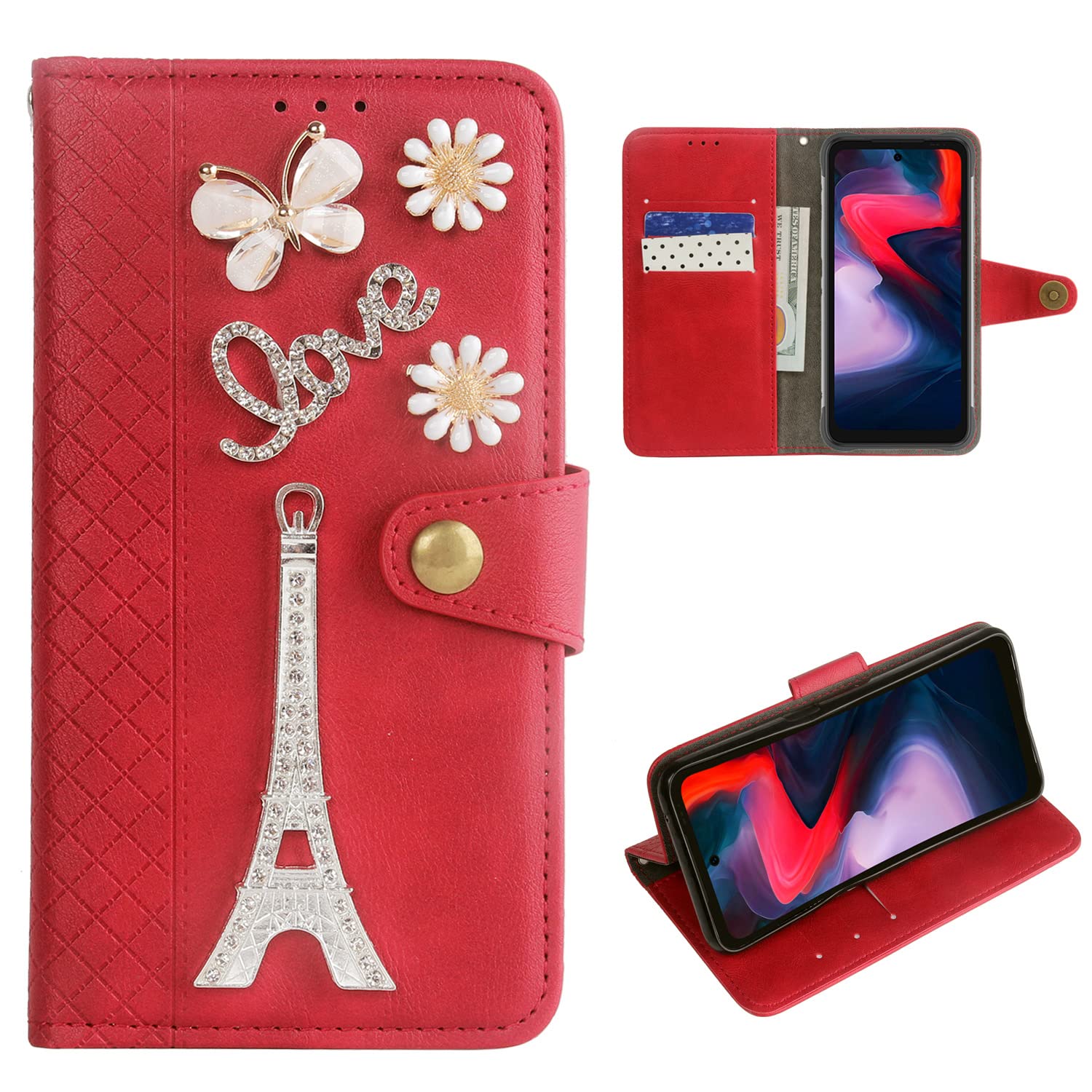 Dingshengk Blu Scuro Custodia in pelle Flip Case Protettiva Cover Skin Wallet per Blackview BV5900 / 5900 Pro 5.7
