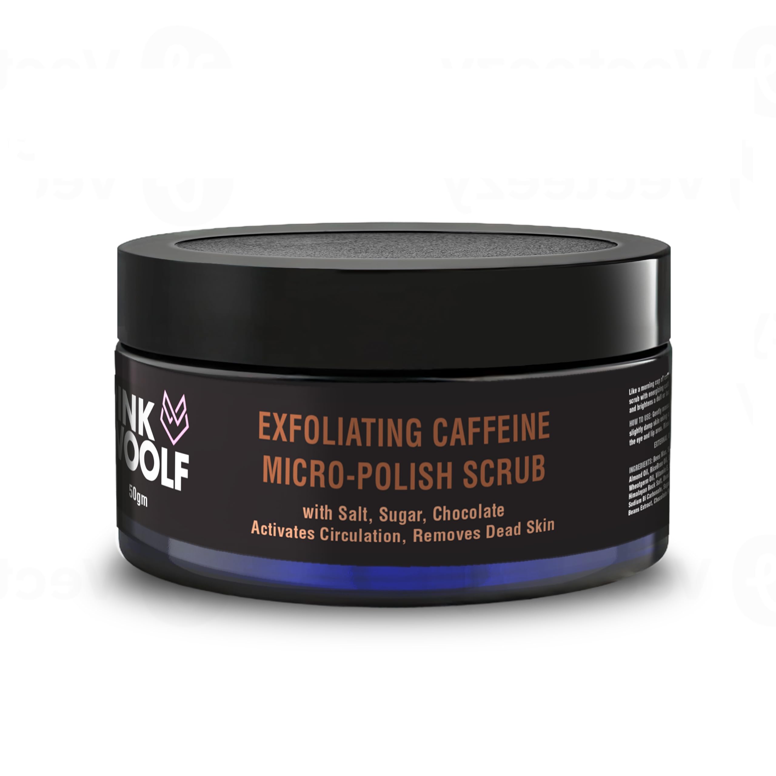 Pink Woolf Body Scrub | Exfoliating Caffeine Micro Polish Chocolate Scrub | Activates Circulation, Removes Dead Skin & Moisturizes Your Skin | 50g (Pack Of 1)-image-5
