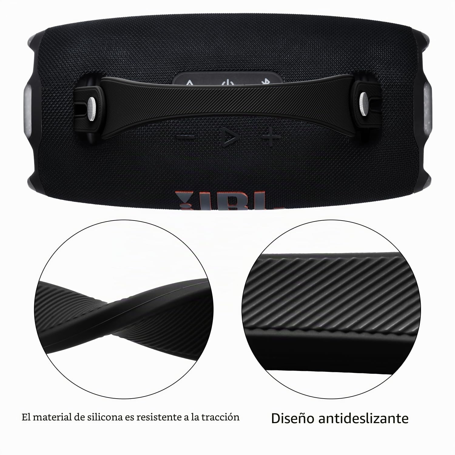 Correa de Transporte para JBL Xtreme 5/Xtreme 4/Xtreme 3/Xtreme 2 Altavoz Bluetooth portátil,Xtreme Extraíble Manija Cinturón Antideslizante de Viaje(Negro)