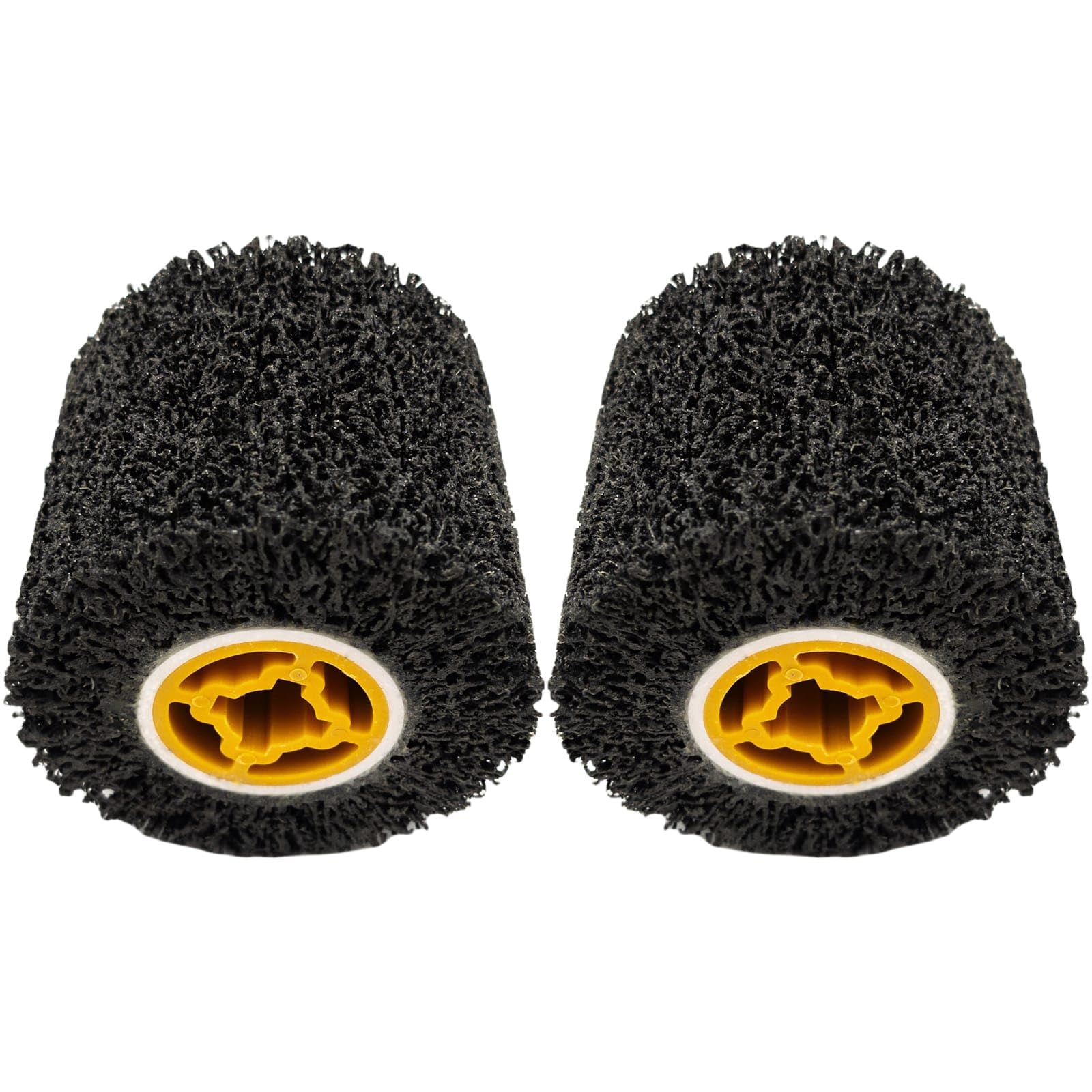 JONAS C 2 Pcs 40 Grit Stripping Drum, Abrasive Drawing Wheel Burnishing Wheel, 4.5" x 4" Surface Conditioning Tool Drum for Metal Rust Paint and