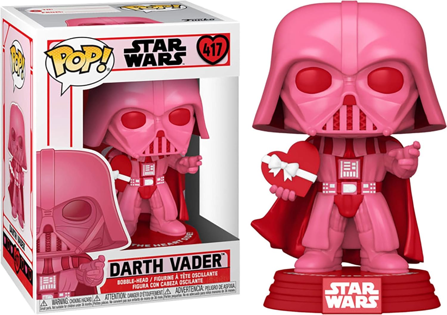 Funko POP Star Wars: Valentines - Vader with Heart, Multicolor, Standard