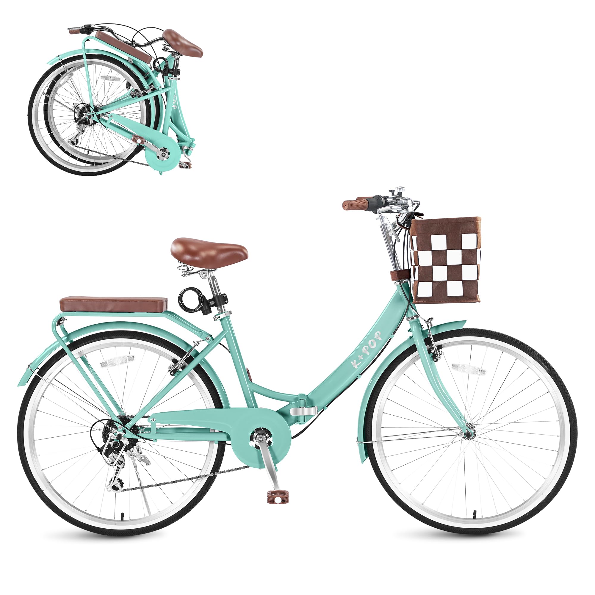 BGGFNZ Foldable Beach Cruiser Bike for Women