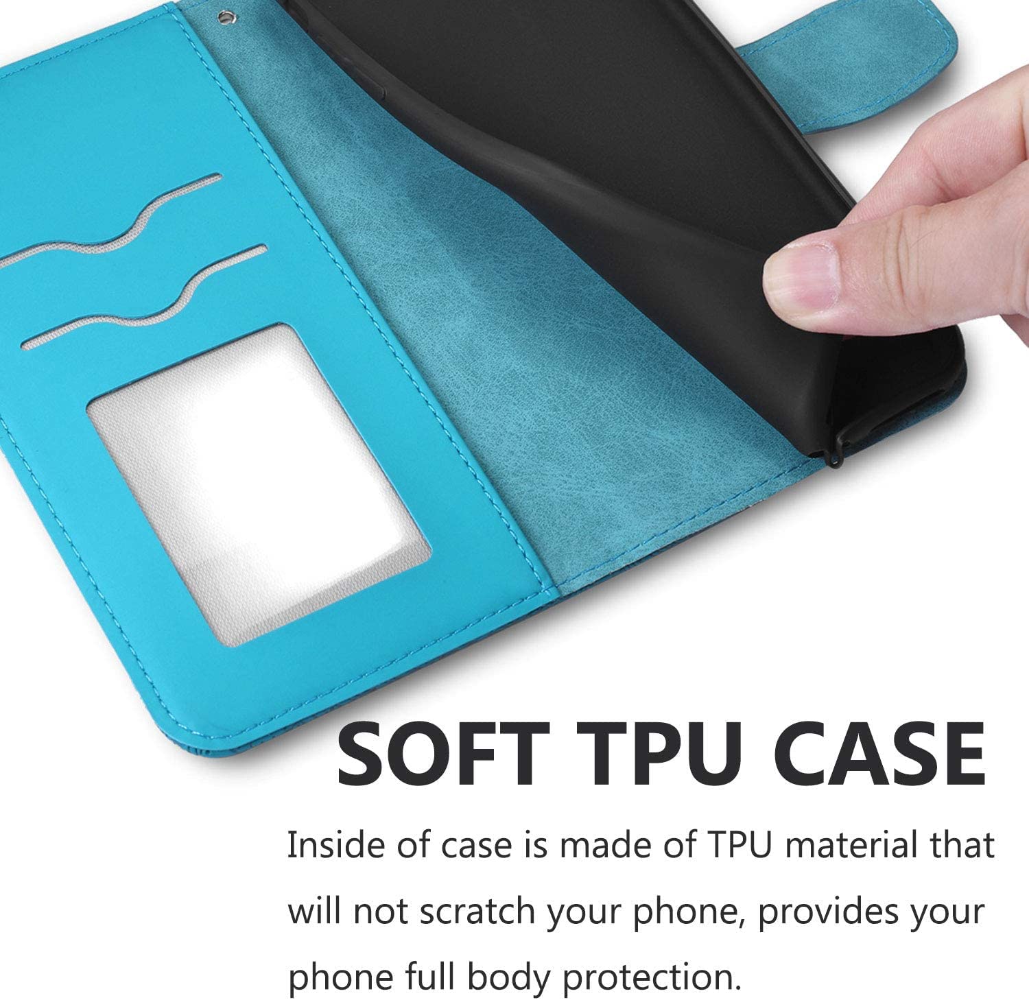 Tiyoo Flip Phone Case for iPhone 11 Pro, Shockproof Leather Wallet Case with The Tree of Life Pattern - Image 4