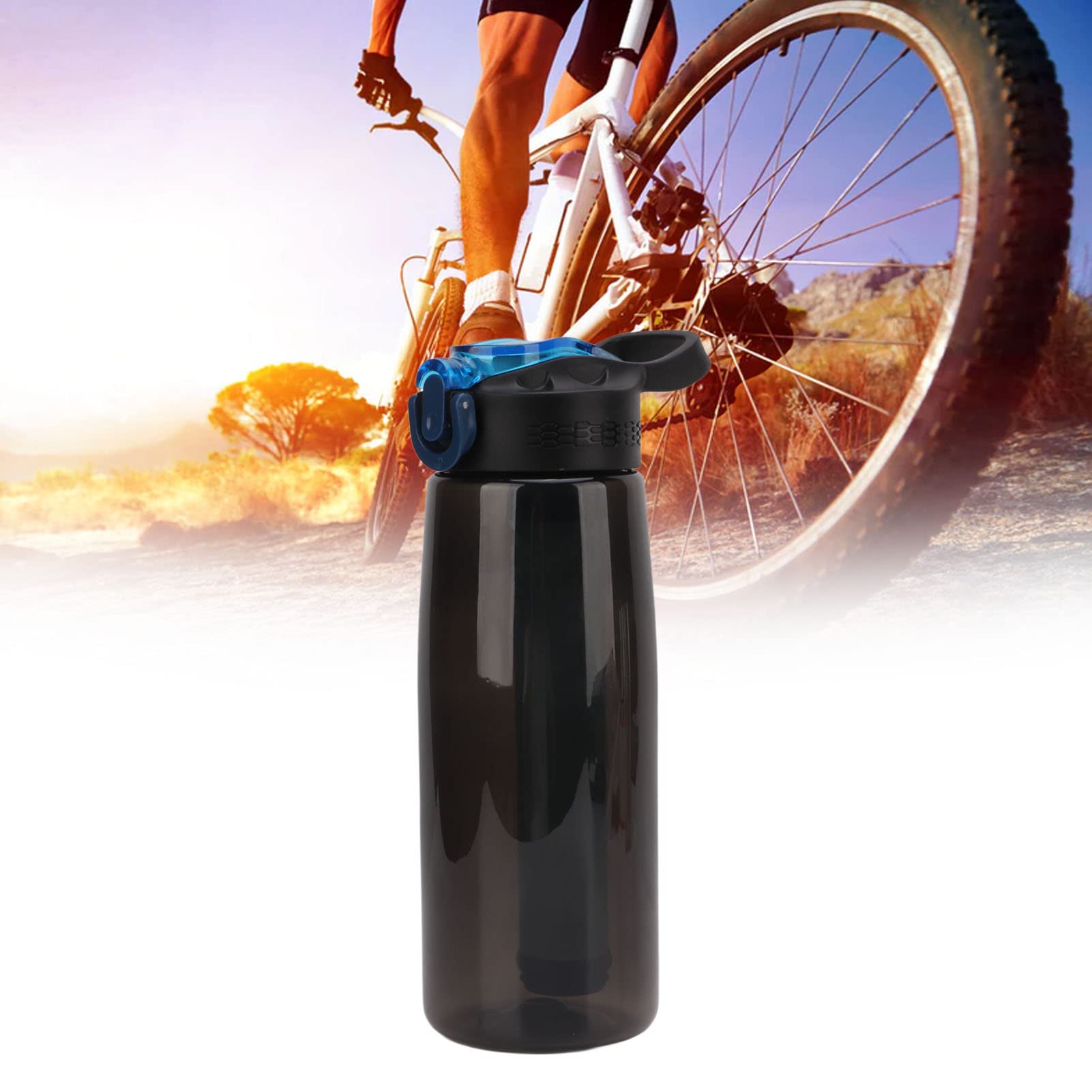 Botella de Agua filtrada, Botella de Filtro de Agua portátil para Deportes al Aire Libre, a Prueba de Polvo, a Prueba de Fugas, Varilla de Filtro Multicapa, Botella de Agua