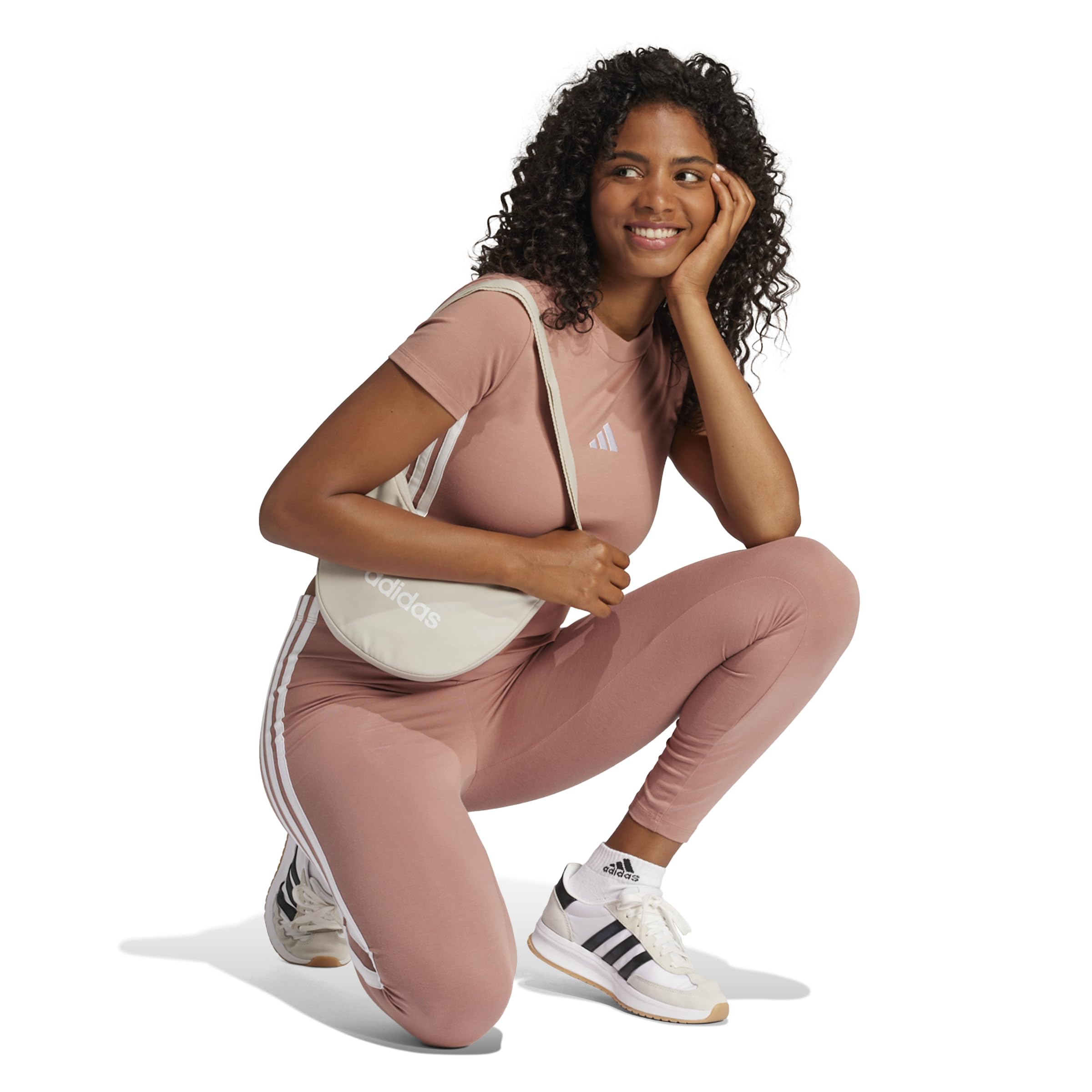 adidas Womens Essentials 3-Stripes Cotton Leggings