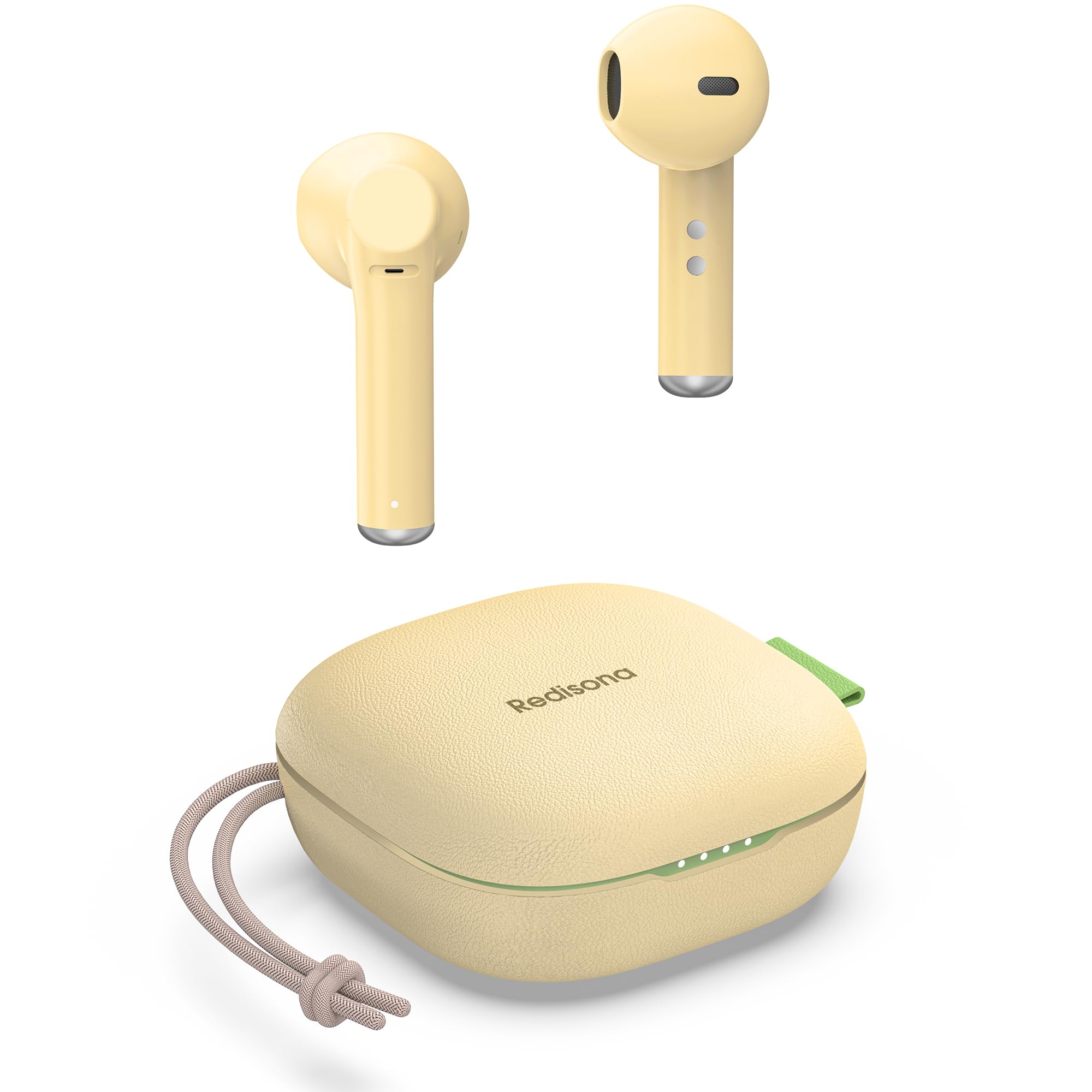 REDISONA Mini Wireless Earbuds，Light-Weight Headphones，Yellow