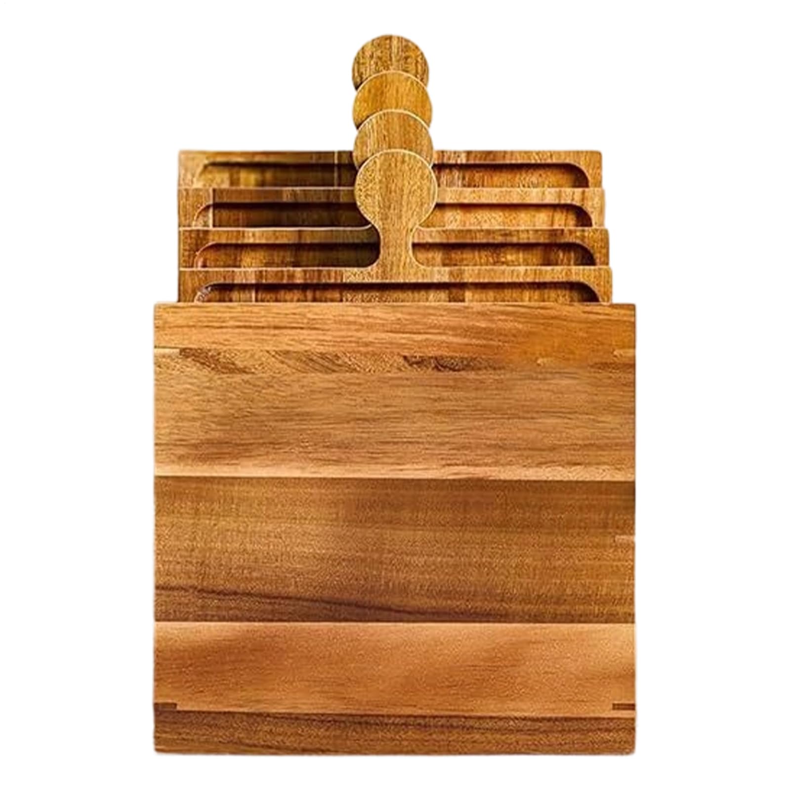 Bandeja De Servicio Para Presentar Con Asas | Tabla De Quesos De Madera Para Servir para Comida Carne Fruta Snacks Postres Cocina Salon Mesa Buffet