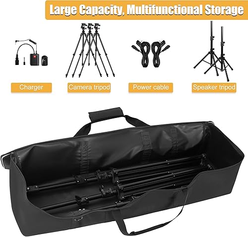 Vista 21 de Bolsa de trípode multifuncional de 32 x 7 x 7 pulgadas / 31.9 x 7.1 x 7.1 in resistente trípode con asa para luces, altavoces, cámaras, plumas