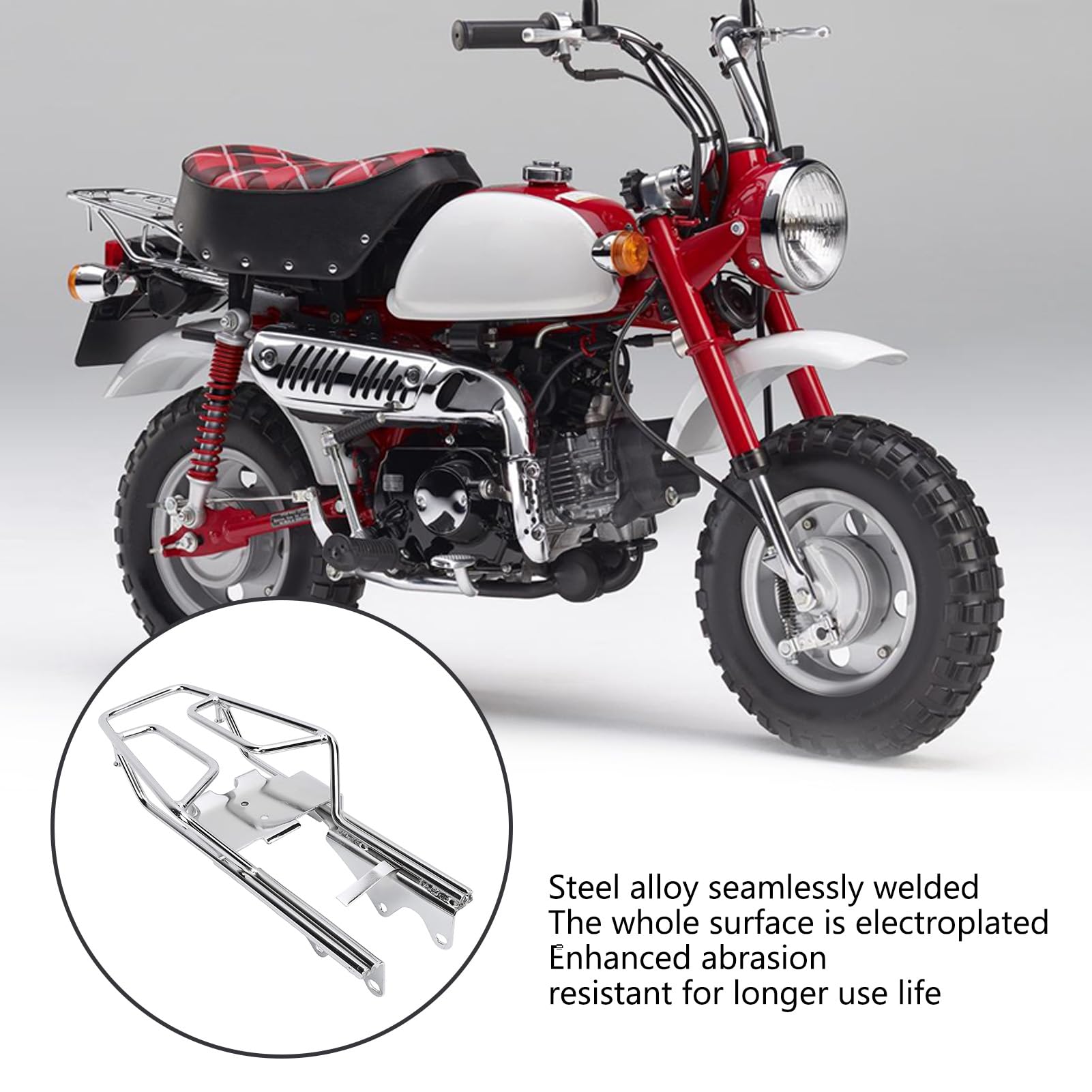 Eujgoov Porte-Bagages de Moto, Construction en Alliage d'acier, Installation Facile pour Monkey Z50 Z50J Skyteam Z50A, Stockage Supplémentaire et Conception Conviviale