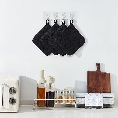 Miniatura 7 de Camruntius - Paquete de 4 soportes para ollas de cocina, resistentes al calor, almohadillas calientes para encimeras de cocina, salvamanteles para