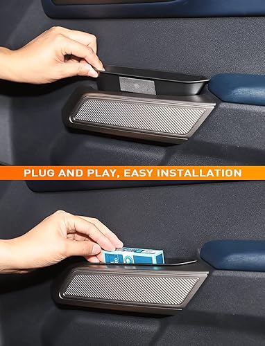 Miniatura 4 de Savadicar Caja de almacenamiento para manija de puerta, organizador de bolsillos interiores de ABS para Ford Bronco 2021 2022 2023 de 4 puertas,