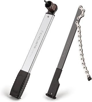 cyclists Cassette Removal Tool Set - 2 in 1 Chain Whip & Lockring Tool - Bicycle Tools Compatibility with Shimano HG SRAM 7 8 9 10 11 12 13 Speed Cassettes