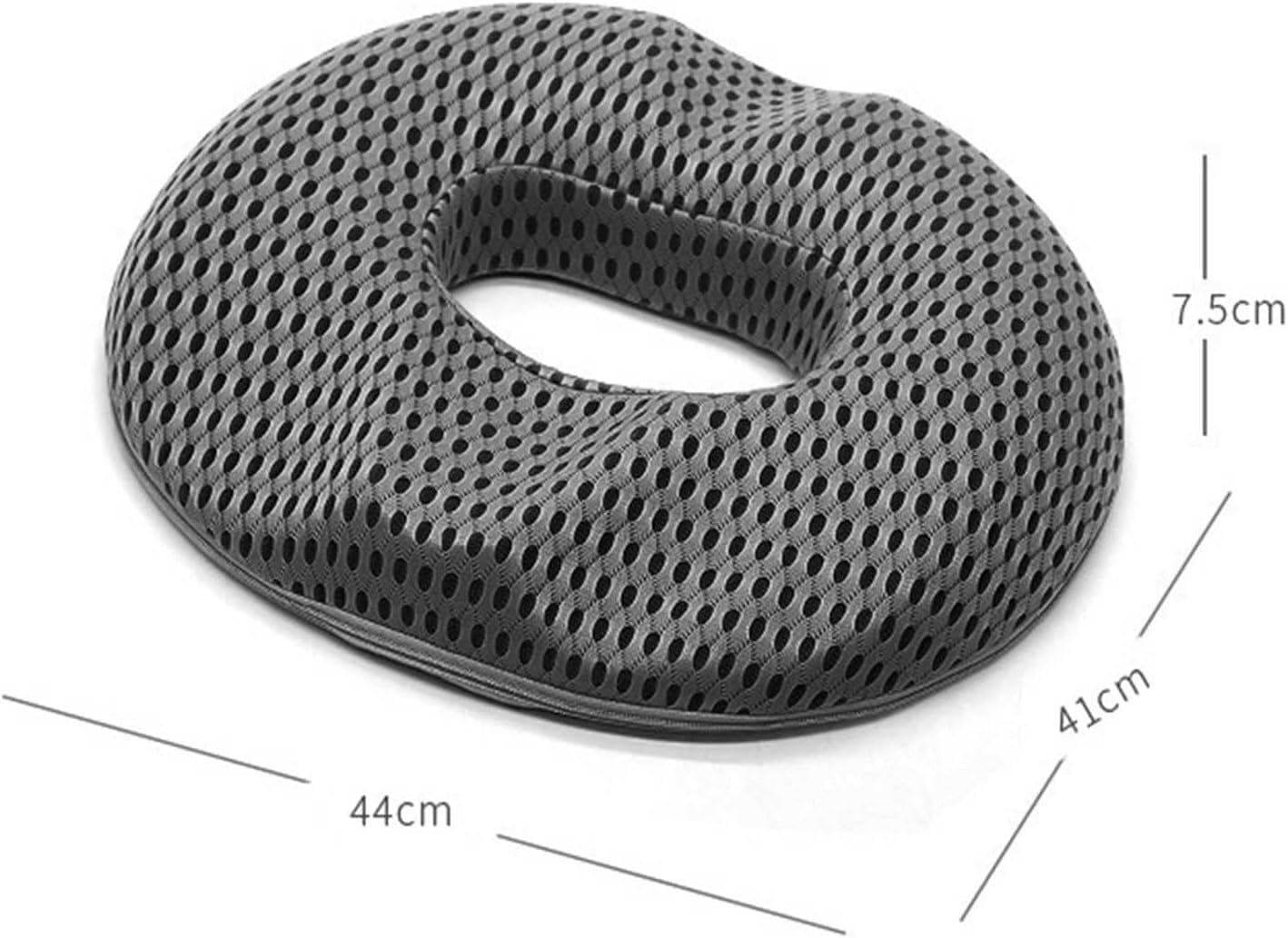 Cojín antiescaras para ancianos, cojín para silla de espuma viscoelástica, anillo del asiento del coxis, cojín para asiento ortopédico para casa, coche, oficina H(C)