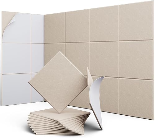 Miniatura 9 de Paneles acústicos hexagonales, paquete de 12 paneles de absorción de sonido de alta densidad de 12 x 10 x 0.4 pulgadas para mejorar la reducción